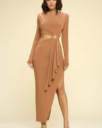 Bodycon Cut Out Midi Dress - ShopEasier