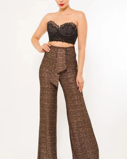 Shiny Paillette Pants - ShopEasier