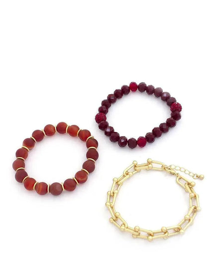 U Link Stone Beaded Bracelet Set. - ShopEasier