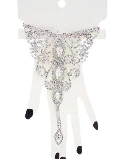 Marquise Rhinestone Hand Ring Bracelet - ShopEasier