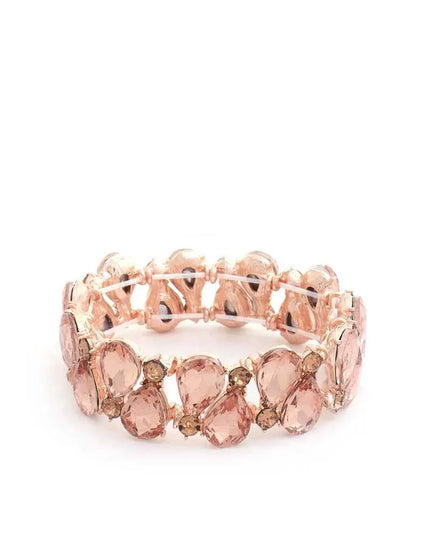 Teardrop Rhinestone Stretch Bracelet - ShopEasier