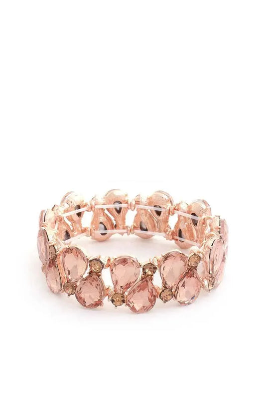 Teardrop Rhinestone Stretch Bracelet - ShopEasier