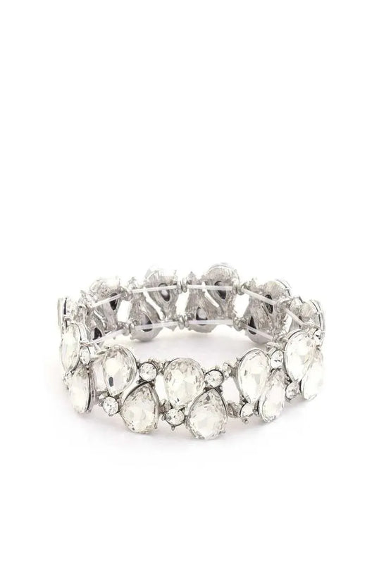 Teardrop Rhinestone Stretch Bracelet - ShopEasier