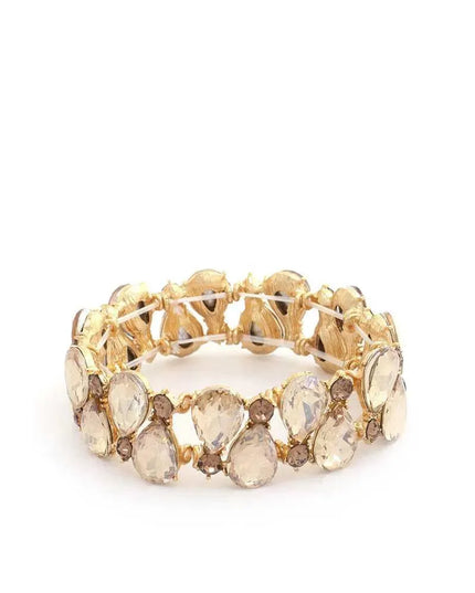 Teardrop Rhinestone Stretch Bracelet - ShopEasier