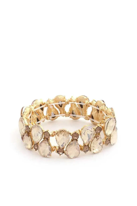 Teardrop Rhinestone Stretch Bracelet - ShopEasier