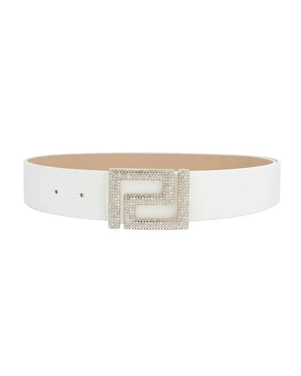 Rhinestone Pave Geo Shape Belt - ShopEasier