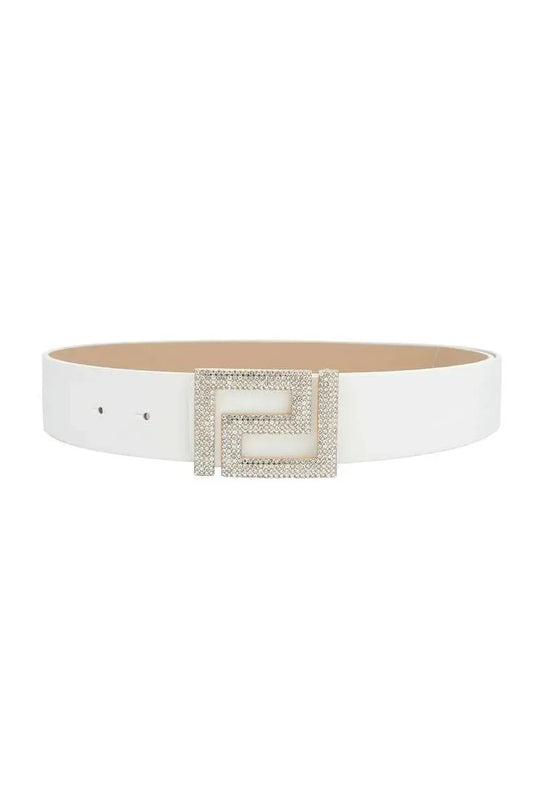 Rhinestone Pave Geo Shape Belt - ShopEasier