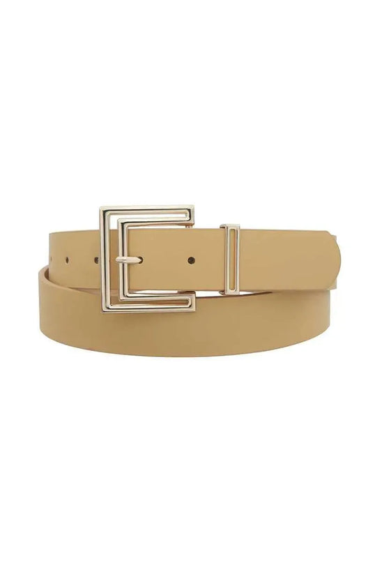 Outline Cutout Square Buckle Belt - ShopEasier