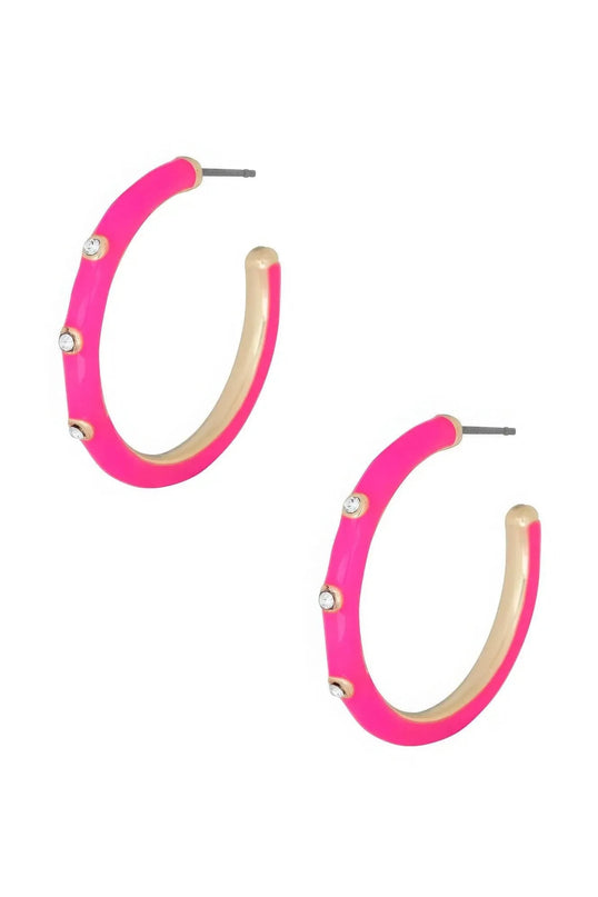 Color Metal Hoop Earring - ShopEasier