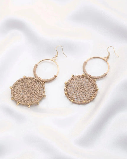 Double Circle Thread Beaded Earring - ShopEasier