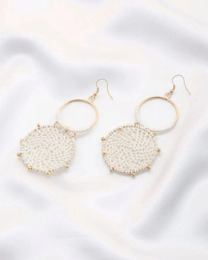 Double Circle Thread Beaded Earring - ShopEasier