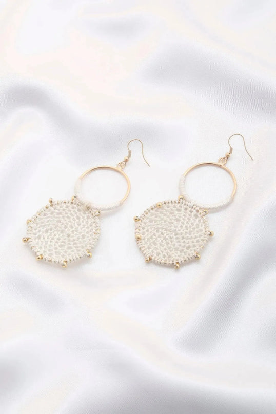 Double Circle Thread Beaded Earring - ShopEasier