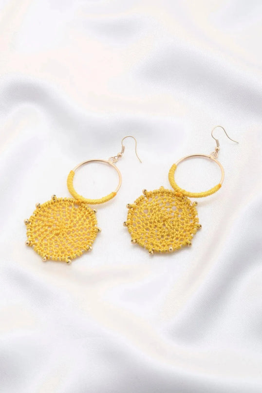 Double Circle Thread Beaded Earring - ShopEasier