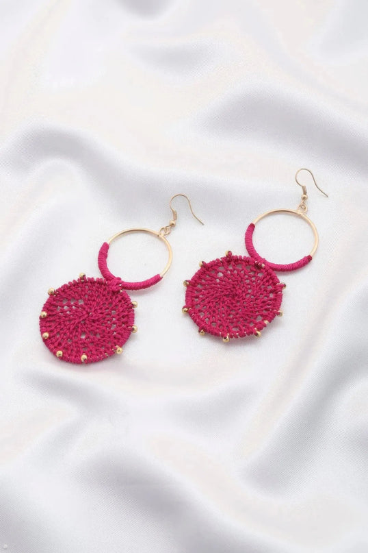 Double Circle Thread Beaded Earring - ShopEasier