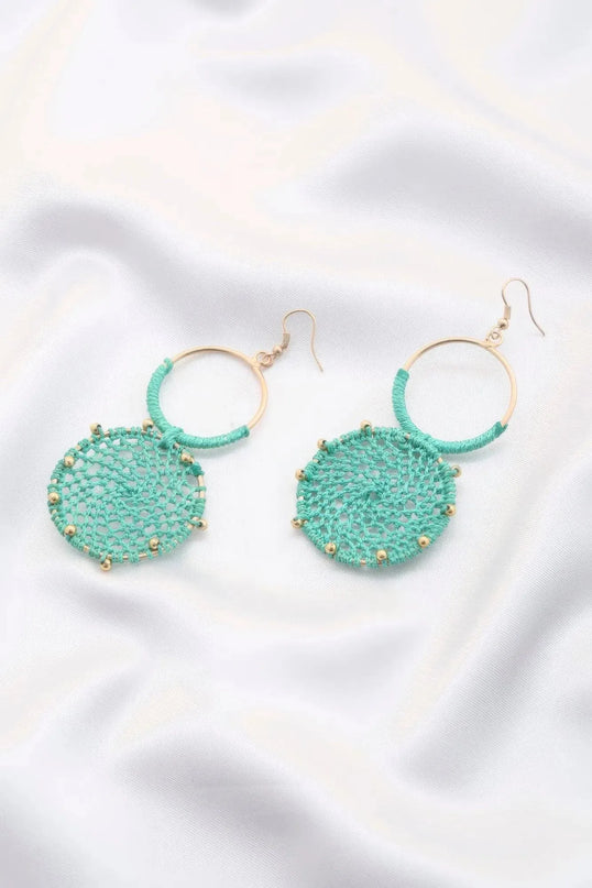 Double Circle Thread Beaded Earring - ShopEasier