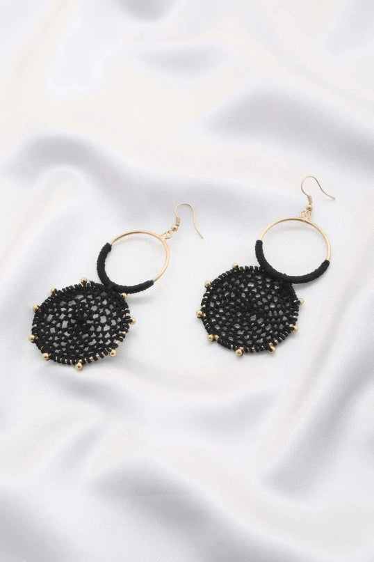 Double Circle Thread Beaded Earring - ShopEasier