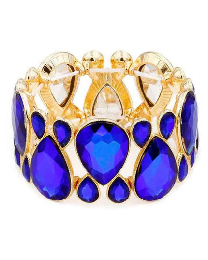 Gem Crystal Stone Stretch Bracelet - ShopEasier