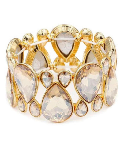 Gem Crystal Stone Stretch Bracelet - ShopEasier