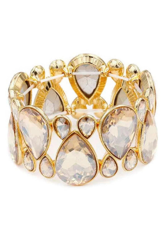 Gem Crystal Stone Stretch Bracelet - ShopEasier