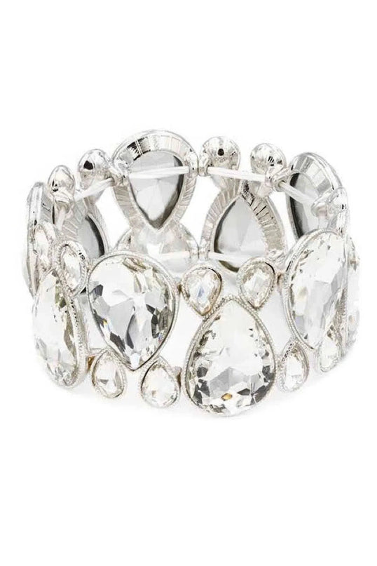 Gem Crystal Stone Stretch Bracelet - ShopEasier