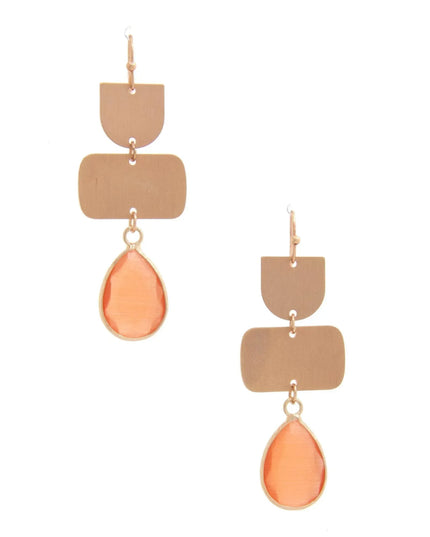 Teardrop Gem Multi Shape Dangle Earring - ShopEasier