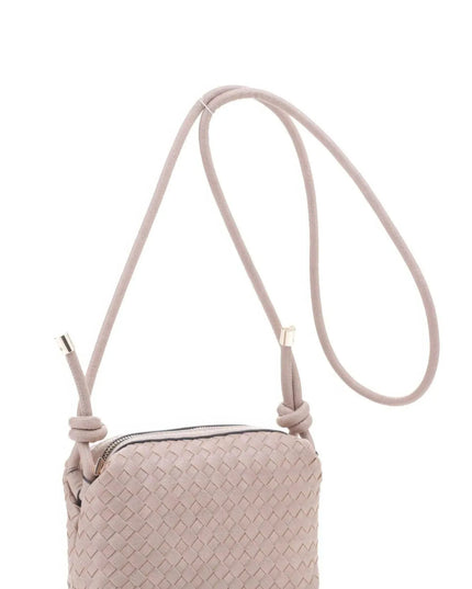 Braid Texture Zipper Crossbody Bag - ShopEasier