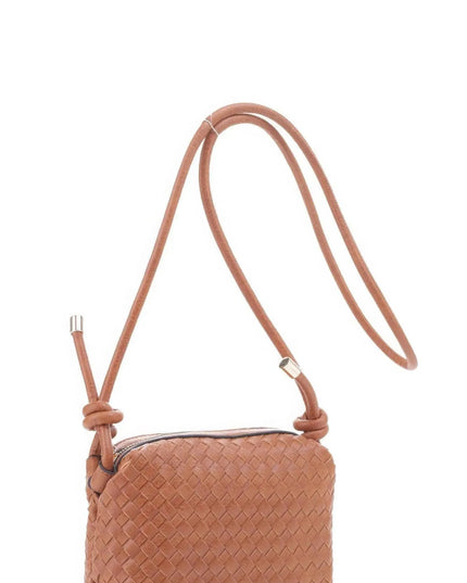 Braid Texture Zipper Crossbody Bag - ShopEasier