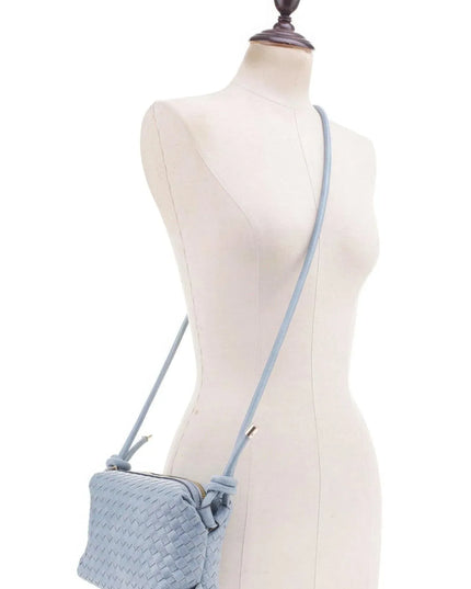 Braid Texture Zipper Crossbody Bag - ShopEasier