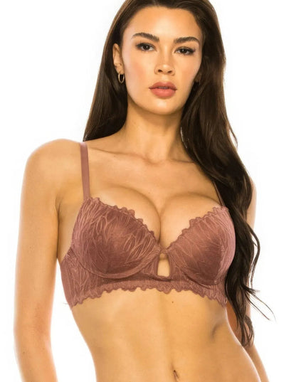 Coverage Lace Trim Bra - ShopEasier