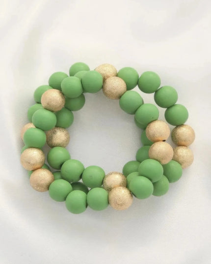 Metal Wood Bead Bracelet - ShopEasier