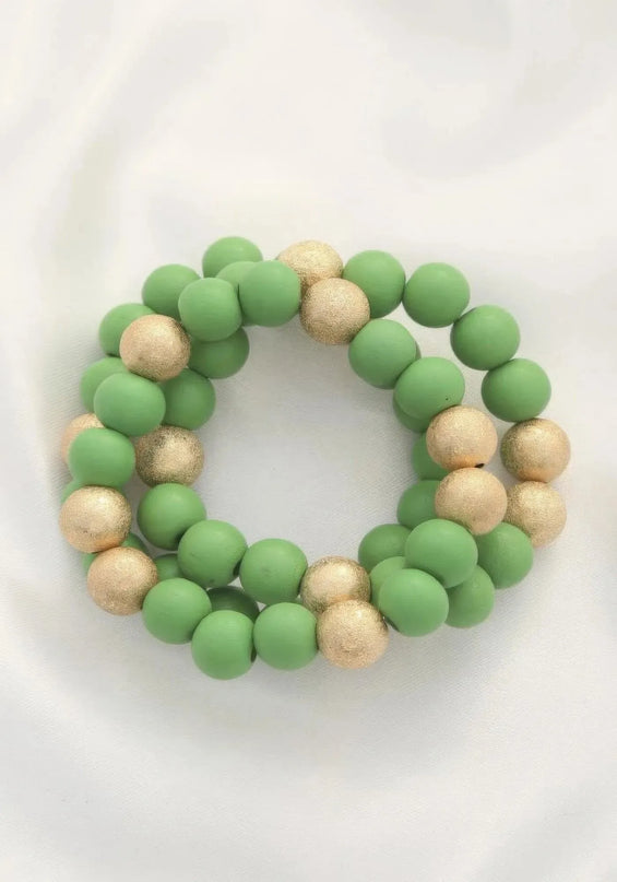 Metal Wood Bead Bracelet - ShopEasier