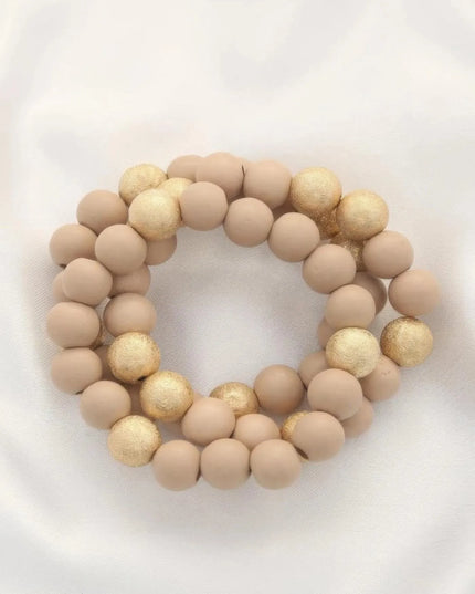 Metal Wood Bead Bracelet - ShopEasier