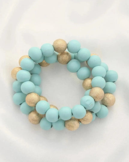 Metal Wood Bead Bracelet - ShopEasier