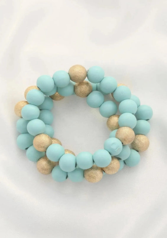 Metal Wood Bead Bracelet - ShopEasier