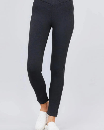 Mid-rise Ponte Pants - ShopEasier