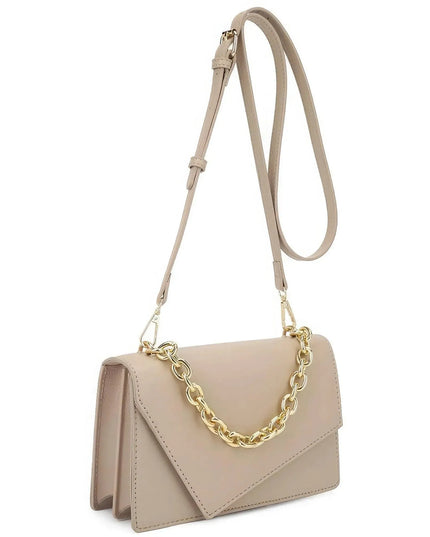 Smooth Plain Chain Link Crossbody Bag - ShopEasier