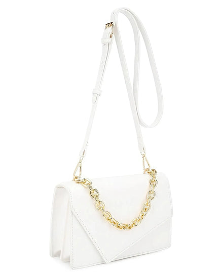 Smooth Plain Chain Link Crossbody Bag - ShopEasier