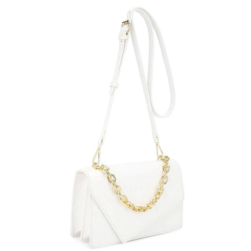 Smooth Plain Chain Link Crossbody Bag - ShopEasier