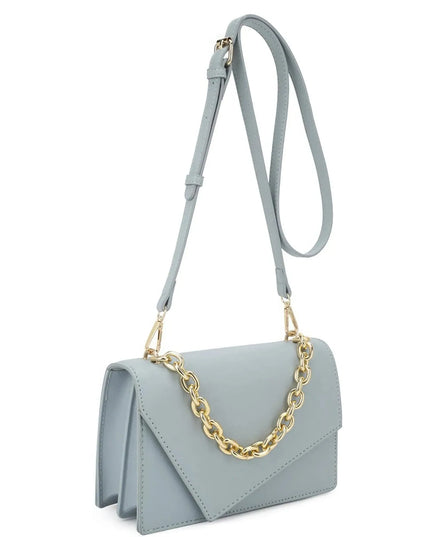 Smooth Plain Chain Link Crossbody Bag - ShopEasier