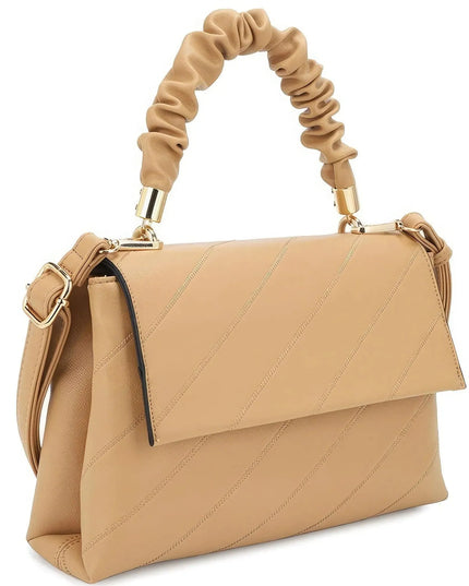 Fashion Smooth Pattern Wrinkle Handle Crossbody Bag - ShopEasier