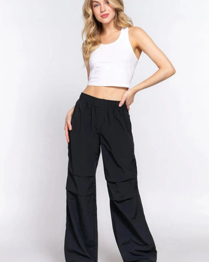 Waist Elastic Parachute Pants - ShopEasier