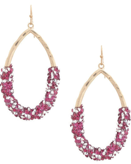 Elegant Beaded Teardrop Dangle Earrings - ShopEasier