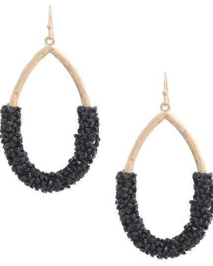 Elegant Beaded Teardrop Dangle Earrings - ShopEasier