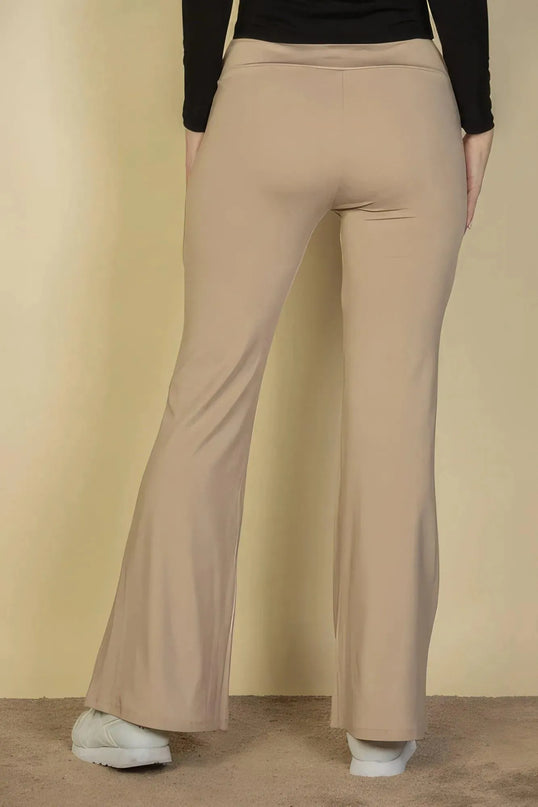 High Waisted Front Pocket Flare Pants - ShopEasier