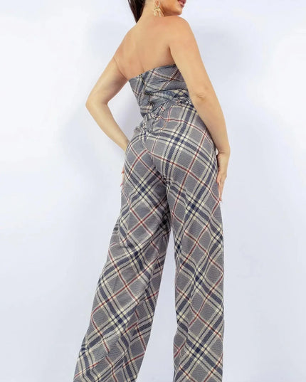 Bustier Top & Wide Pants Set - ShopEasier