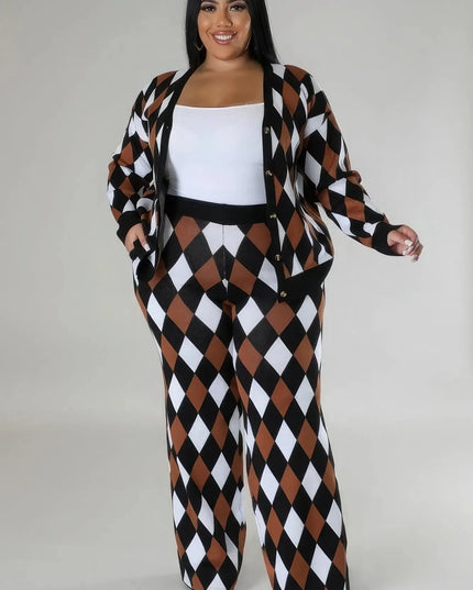 Long Sleeves Stretch Pant Set