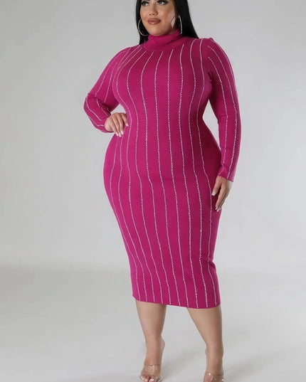 Turtle Neck Stretch Dress