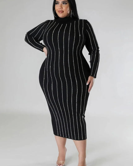 Turtle Neck Stretch Dress