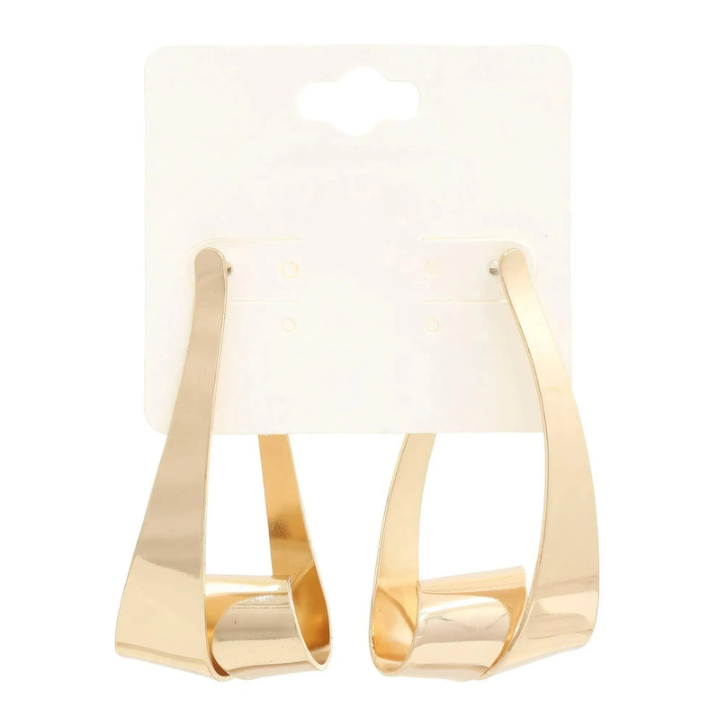 Geometric Gold Metal Dangle Earrings - ShopEasier