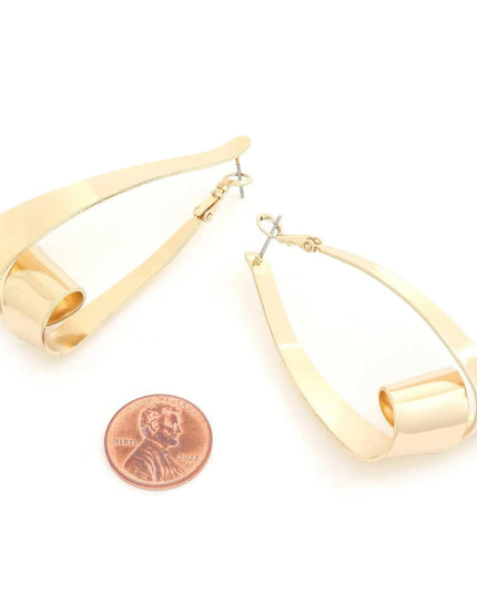 Geometric Gold Metal Dangle Earrings - ShopEasier